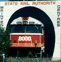 Image of 8000 outside Chullora Workshops