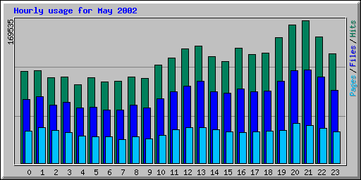 Hourly usage for May 2002